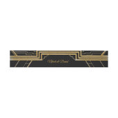 Elegante Art Deco Gatsby bruiloft Uitnodigingen Wikkel (Vlak)