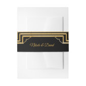Elegante Art Deco Gatsby bruiloft Uitnodigingen Wikkel (Voorkant Voorbeeld)