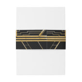 Elegante Art Deco Gatsby bruiloft Uitnodigingen Wikkel (Achterkant Voorbeeld)