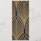 Elegante Art Deco Gatsby Diner Menu (Achterkant)