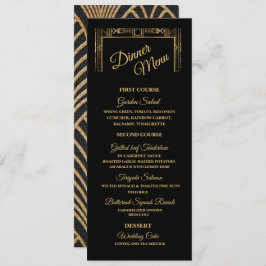 Elegante Art Deco Gatsby Diner Menu