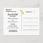 Elegante Art Deco Gatsby Save The Date Aankondigingskaart (Achterkant)