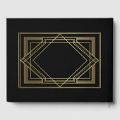Elegante Art Deco Gatsby stijl bruiloft Gastenboek (Achterkant)