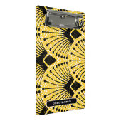 Elegante Art Deco Geel Pauw Patroon Mini Klembord (Schuin)