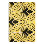 Elegante Art Deco Geel Pauw Patroon Mini Klembord (Achterkant)