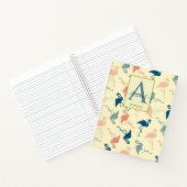 Elegante art deco geïnspireerde flamingo gemust no notitieboek (Binnen)