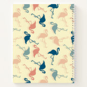 Elegante art deco geïnspireerde flamingo gemust no notitieboek (Achterkant)
