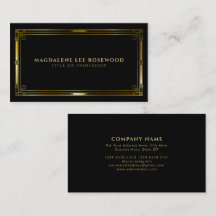 Elegante Art Deco Gold Lijst op zwart