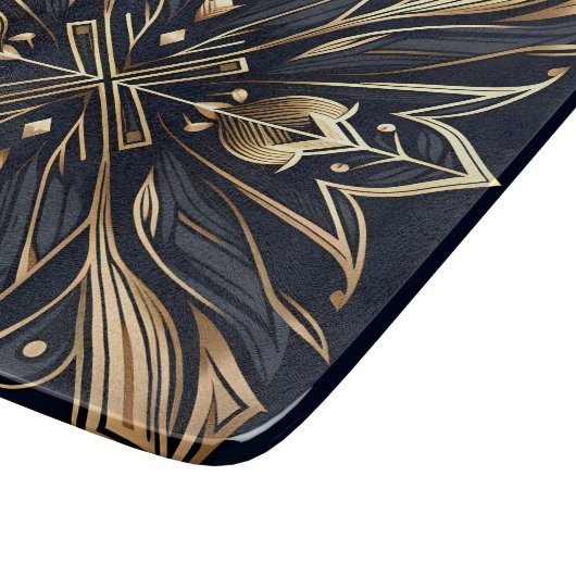 Elegante Art Deco Gold Mandala Snijplank (Hoek)