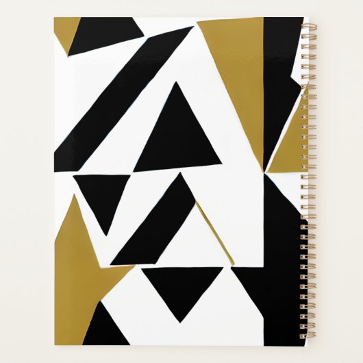 ELEGANTE ART DECO GOUD ZWART WIT PLANNER (Achterkant)