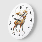 Elegante art deco herten grote klok (Hoek)