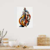 Elegante Art Deco Jazz Poster (Keuken)
