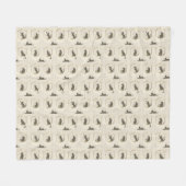 Elegante Art Deco katten - Beige Fleece Deken (Voorkant (Horizontaal))