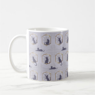 Elegante Art Deco Katten - Lavendel Koffiemok