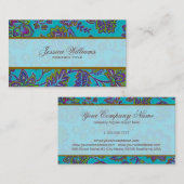 Elegante Art-Deco Kleurrijke Paisley Visitekaartje (Voorkant / Achterkant)