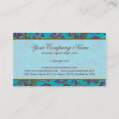 Elegante Art-Deco Kleurrijke Paisley Visitekaartje (Achterkant)