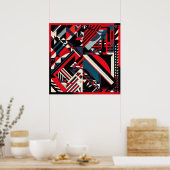 Elegante Art Deco liefhebbers Poster (Keuken)