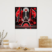 Elegante Art Deco liefhebbers Poster (Keuken)
