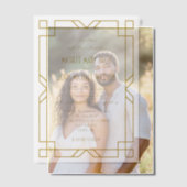 Elegante Art Deco Lijst  Classic Wedding Vellum Uitnodigingen (Offset (Koppel))