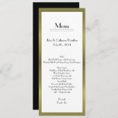 Elegante Art Deco Look Trouwtafel Menu (Voorkant / Achterkant)