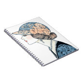 Elegante Art Deco Mode Lady Pet Parels Notitieboek (Rechterzijde)