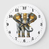 Elegante art deco olifant grote klok (Voorkant)