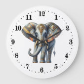 Elegante art deco olifant grote klok (Voorkant)