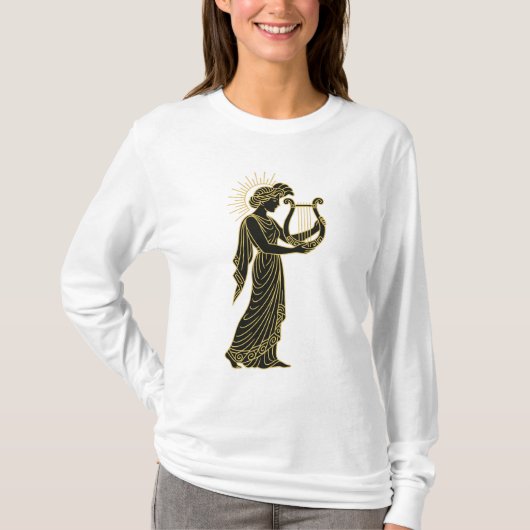 Elegante Art Deco Panther - Kracht en Genade T-shirt (Voorkant)
