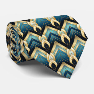 Elegante art deco patroon betegeld stropdas