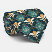 Elegante art deco patroon betegelde stropdas (Opgerold)
