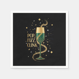 Elegante Art Deco Pop Fizz Clink Gatsby Roaring Servet