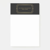 Elegante Art Deco Professioneel Zwart/Goud Post-it® Notes (Voorkant)