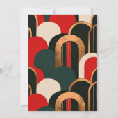 Elegante Art Deco Retirement Party voor het diner Kaart (Achterkant)