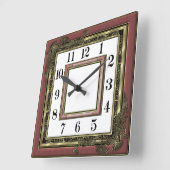 Elegante Art Deco Roze Vierkante Klok (Hoek)