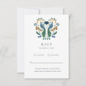 Elegante Art Deco RSVP Behuizing Kaart (Voorkant)