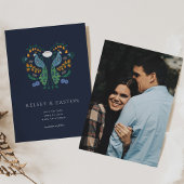 Elegante Art Deco Sla de Datumkaart op met Foto Save The Date