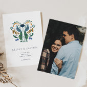 Elegante Art Deco Sla de Datumkaart op met Foto Save The Date