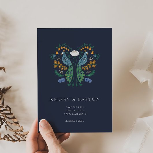 Elegante Art Deco Sla de Datumkaart op met Foto Save The Date