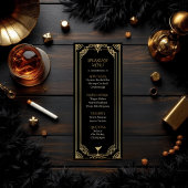 Elegante Art Deco Speakeasy Bar Menu