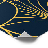  elegante Art Deco-stijl naadloos patroon wi Poster (Hoek)