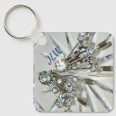 Elegante Art Deco  Strass Glam Sleutelhanger (Voorkant)