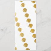 Elegante Art Deco Trouwmenu Goud Witte Receptie Menu (Achterkant)