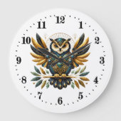 Elegante art deco uil grote klok (Voorkant)