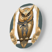 Elegante Art Deco Uil Grote Klok (Hoek)