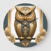 Elegante Art Deco Uil Grote Klok (Voorkant)