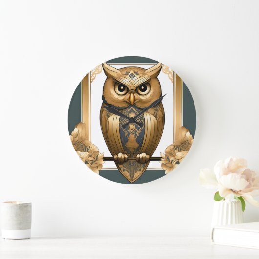 Elegante Art Deco Uil Grote Klok (Huis)