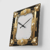 Elegante Art Deco Vierkante Klok (Hoek)