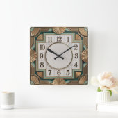 Elegante Art Deco Vierkante Klok (Huis)