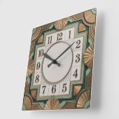 Elegante Art Deco Vierkante Klok (Hoek)