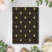 Elegante Art Deco Vijftigste bruiloft Jubileum Kaart